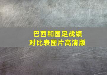 巴西和国足战绩对比表图片高清版