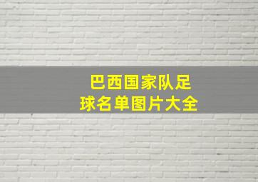 巴西国家队足球名单图片大全