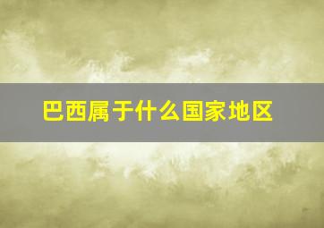 巴西属于什么国家地区