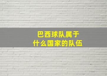 巴西球队属于什么国家的队伍