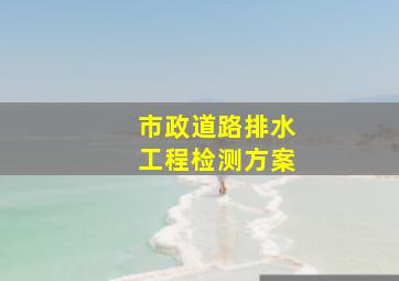 市政道路排水工程检测方案