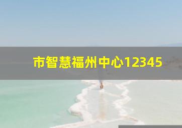 市智慧福州中心12345