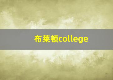 布莱顿college