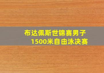 布达佩斯世锦赛男子1500米自由泳决赛