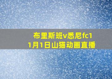 布里斯班v悉尼fc11月1日山猫动画直播