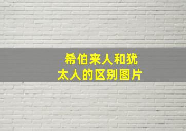 希伯来人和犹太人的区别图片