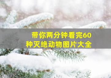 带你两分钟看完60种灭绝动物图片大全