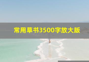 常用草书3500字放大版