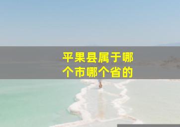 平果县属于哪个市哪个省的