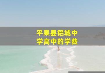 平果县铝城中学高中的学费