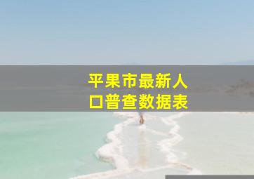 平果市最新人口普查数据表