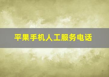 平果手机人工服务电话