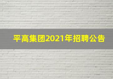 平高集团2021年招聘公告