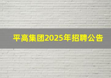 平高集团2025年招聘公告