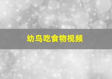 幼鸟吃食物视频