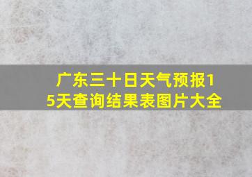 广东三十日天气预报15天查询结果表图片大全