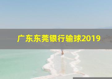 广东东莞银行输球2019