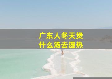 广东人冬天煲什么汤去湿热