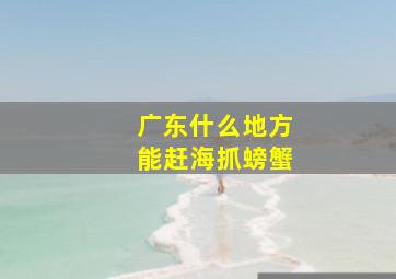 广东什么地方能赶海抓螃蟹