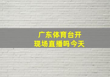 广东体育台开现场直播吗今天