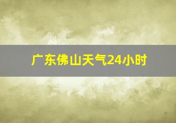 广东佛山天气24小时