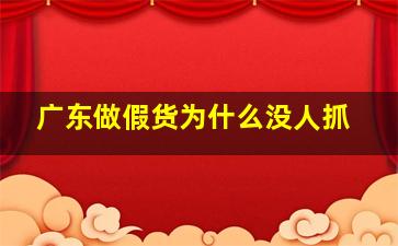 广东做假货为什么没人抓