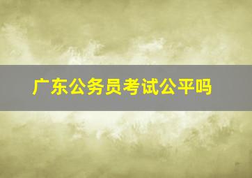 广东公务员考试公平吗