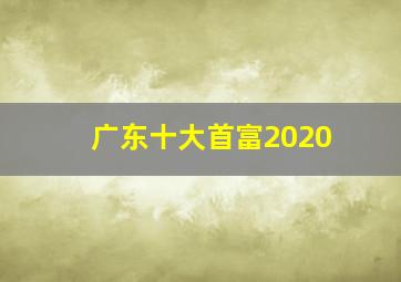 广东十大首富2020