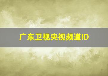 广东卫视央视频道ID