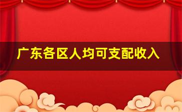 广东各区人均可支配收入