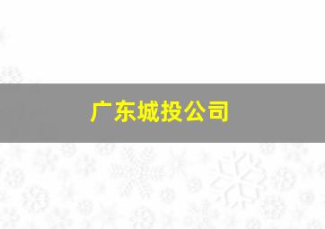 广东城投公司