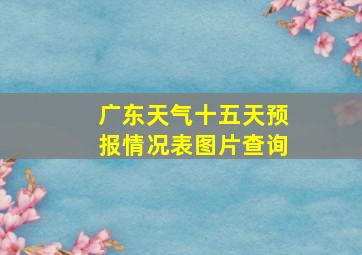 广东天气十五天预报情况表图片查询