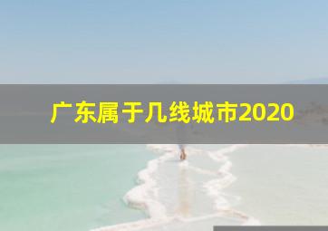 广东属于几线城市2020