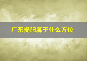 广东揭阳属于什么方位