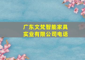 广东文梵智能家具实业有限公司电话