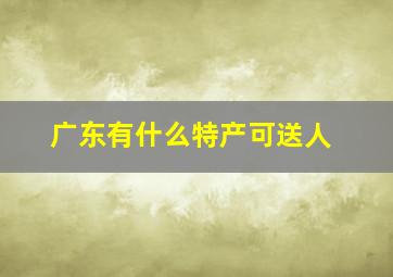 广东有什么特产可送人