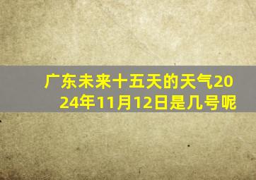 广东未来十五天的天气2024年11月12日是几号呢