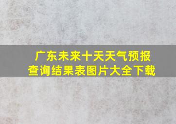 广东未来十天天气预报查询结果表图片大全下载