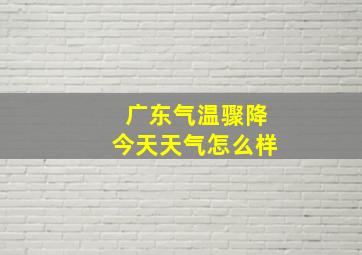 广东气温骤降今天天气怎么样