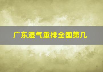 广东湿气重排全国第几