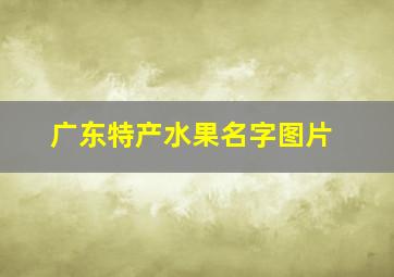 广东特产水果名字图片