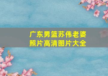 广东男篮苏伟老婆照片高清图片大全