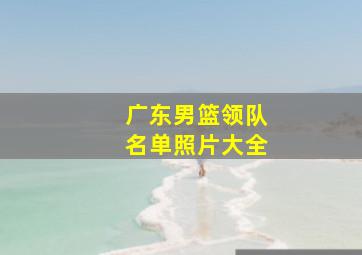 广东男篮领队名单照片大全