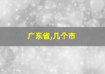 广东省,几个市