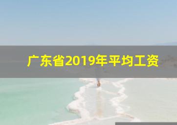 广东省2019年平均工资