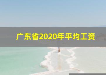 广东省2020年平均工资