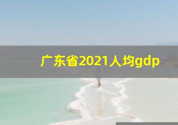 广东省2021人均gdp