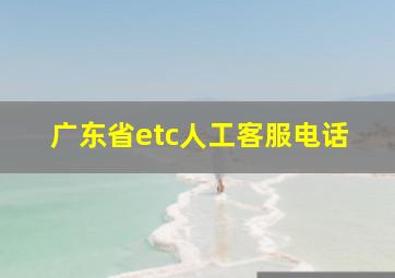 广东省etc人工客服电话