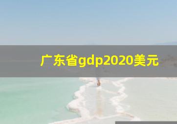 广东省gdp2020美元