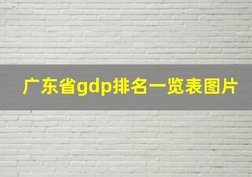 广东省gdp排名一览表图片